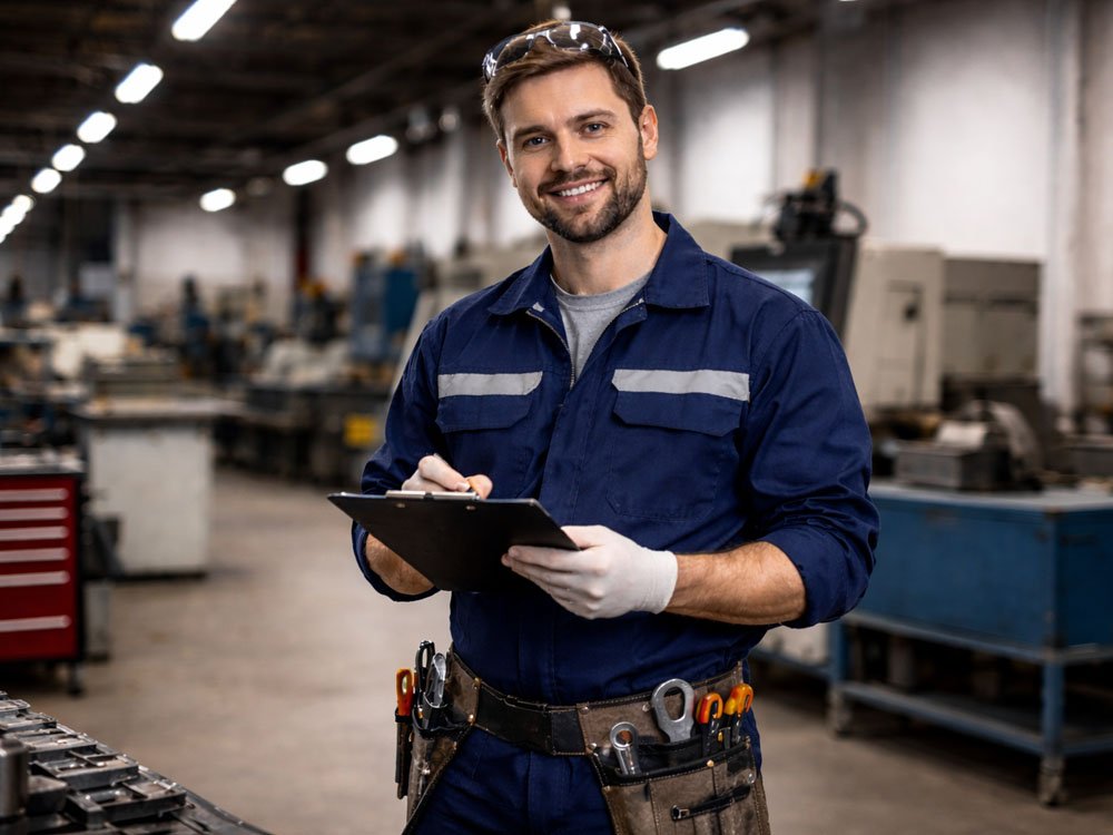 Stellenangebote im Maschinenbau | BSS GmbH Industriemechaniker im Arbeitsumfeld Maschinenbau