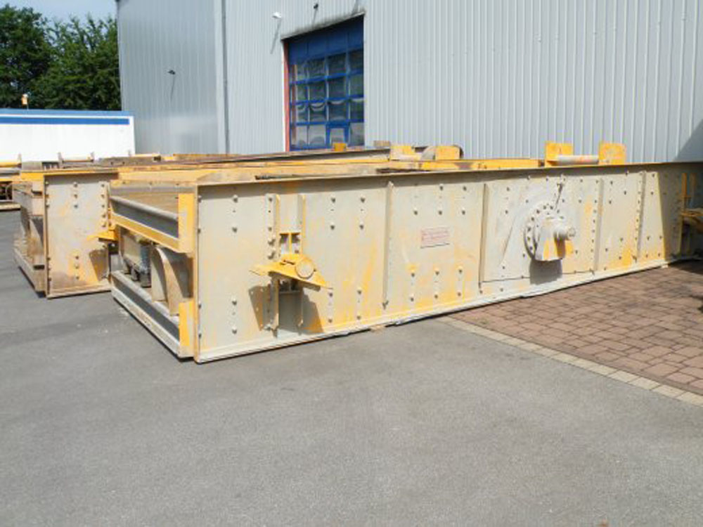 Gebrauchtmaschinen der BSS GmbH für Brech- und Siebtechnik Gebrauchte Maschinen und Anlagenbauteile auf dem Betriebsgelände